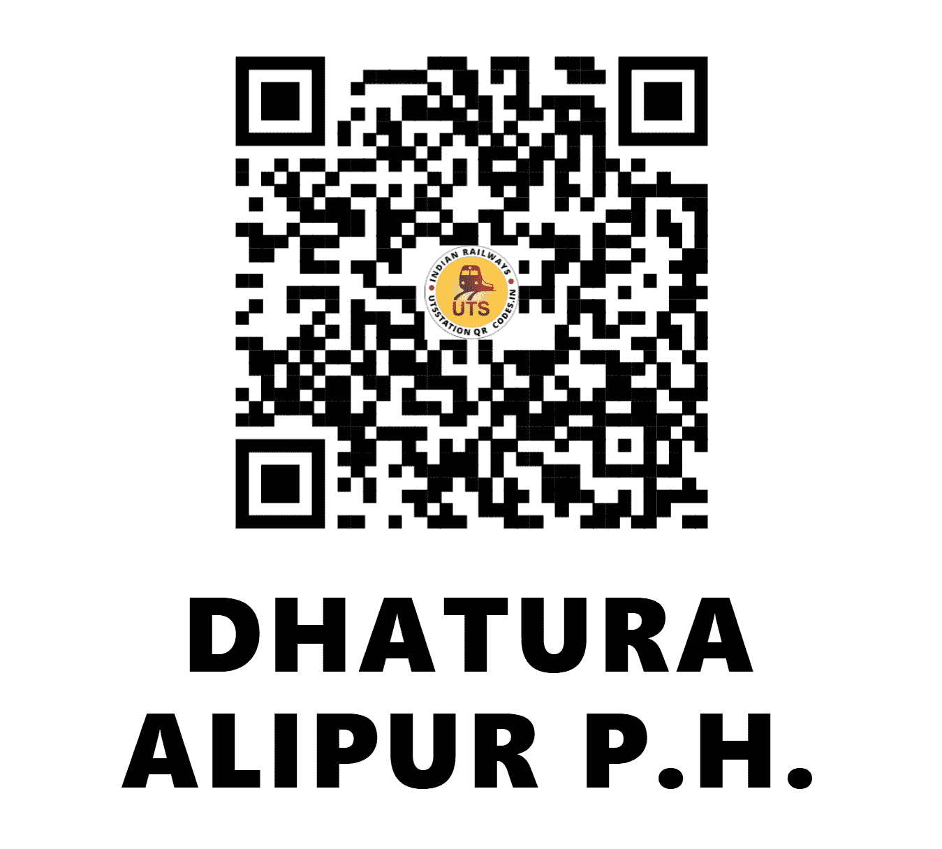 UTS QR Code for DHATURA ALIPUR P.H. - DTAP (SB - MADHYA PRADESH)